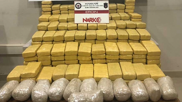 Yksekova'da 125 kilo eroin ele geirildi