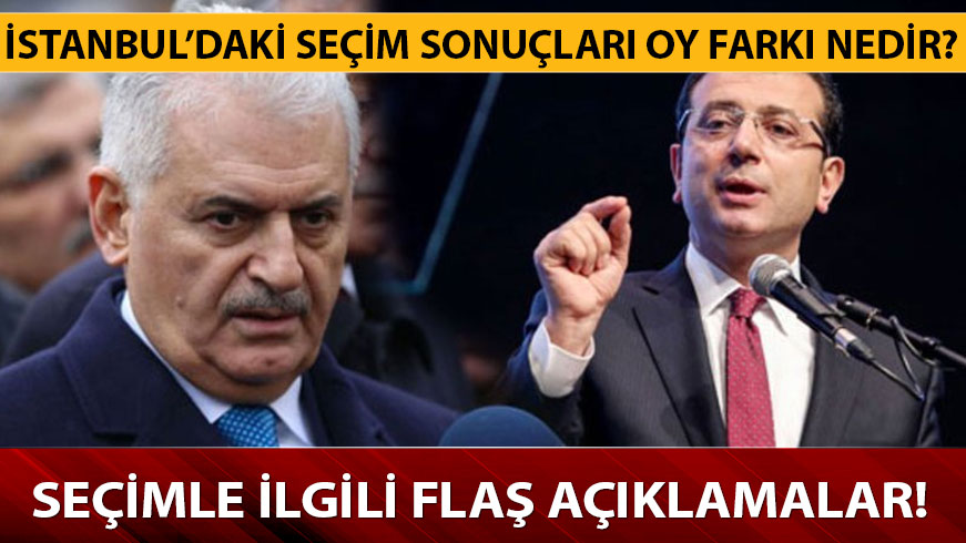 9 Nisan Sal� Binali Y�ld�r�m ve Ekrem �mamo�lu aras�ndaki oy fark� ka�?  Hangi il�elerde yeniden say�m yap�lacak?