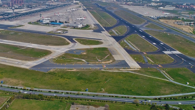  Atatrk Havaliman bo hali havadan grntlendi  