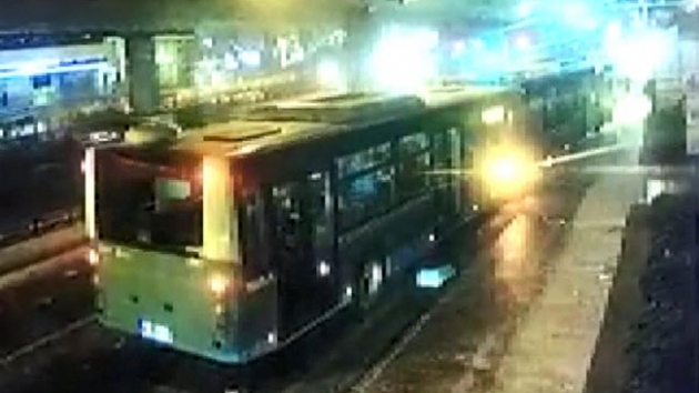 ili'deki otobs kazas gvenlik kamerasnda