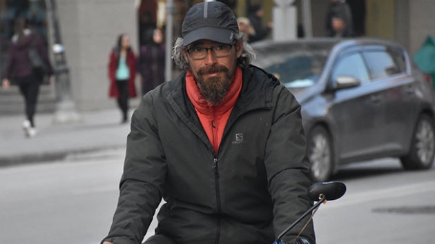Bisikletle 29 lke dolaan Fransz gezgin, Malatya'da mola verdi