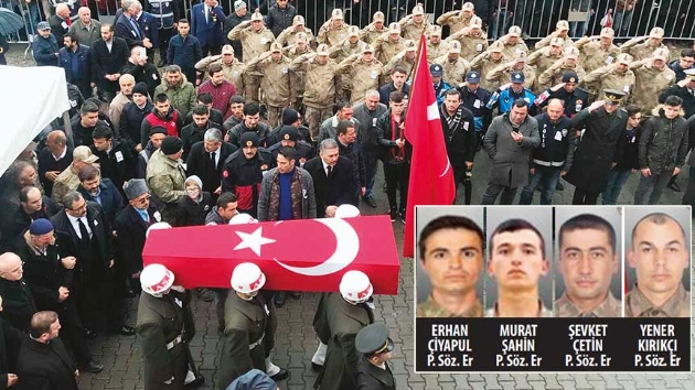 Kahramanlar dualarla uurland