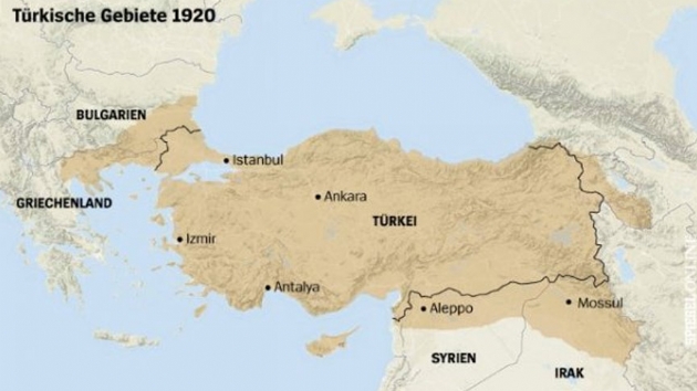 Alman Der Spiegel'den Trkiye hazmszl: 1920 haritasn bugn gibi yaymladlar