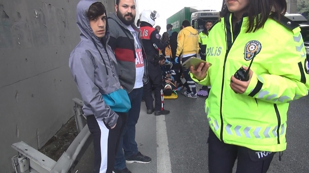 Esenyurt'ta 'tek teker' kazas: Yaral arkadan brakp kat