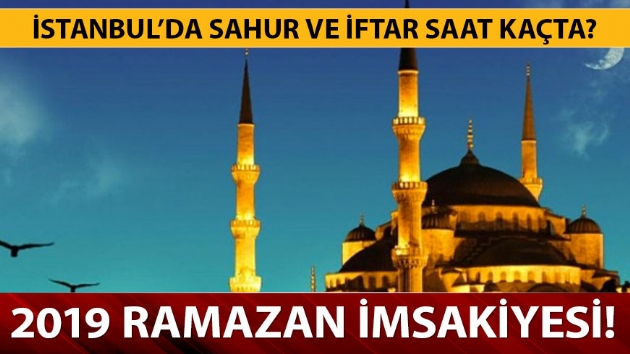 2019 stanbul Ramazan iftar saati saat kata? 