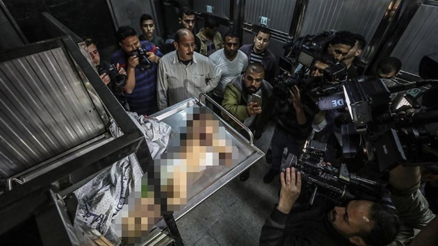 Katil srail'in Gazze saldrlarnda Filistinli bir bebek ehit oldu