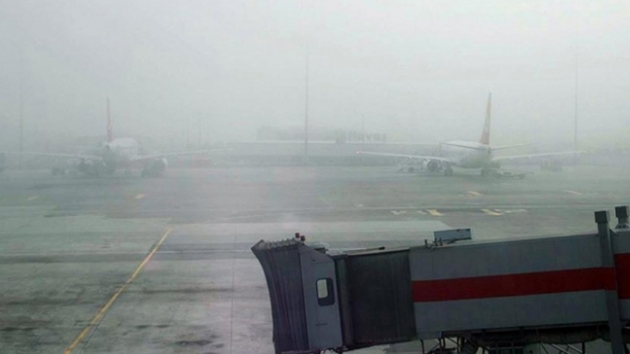 Ordu-Giresun Havaliman'nda sis nedeniyle baz seferler iptal edildi