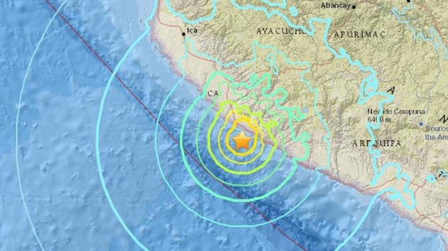 Peru'da 8 byklnde deprem
