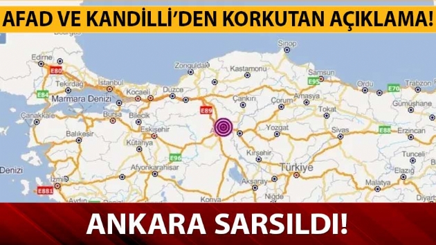 Ankara'da deprem!