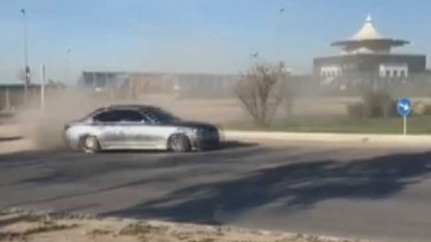 Trafikteki lks aralarn tehlikeli drift ovu kamerada