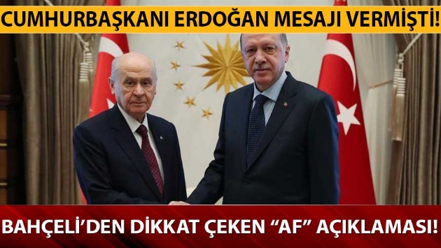 Baheli'den af aklamas: Af yasas ile ilgili hayrl bir adm atlm olur