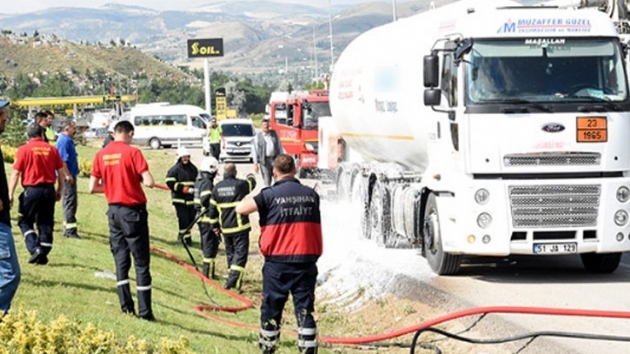 Krkkale'de LPG tankerinde yangn