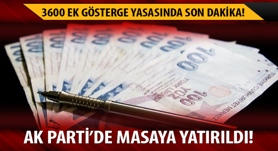 3600 ek g�sterge yasas� ile ilgili  �al��malar s�r�yor
