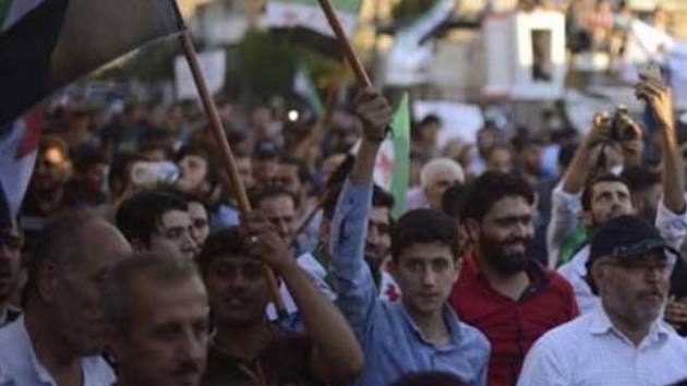 Suriye'de terr rgt YPG/PKK protesto edildi