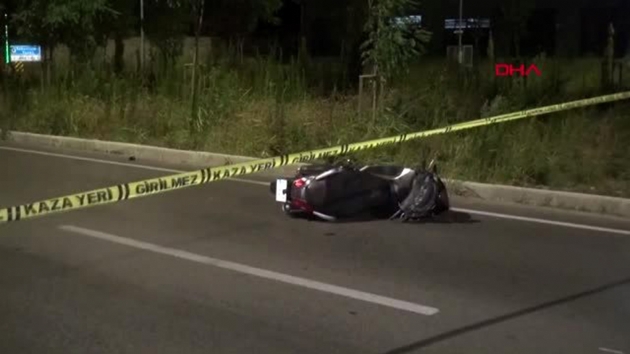 Tnel knda bariyerlere arpan motosiklet srcs hayatn kaybetti