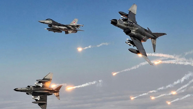 Irak'n kuzeyine dzenlenen hava harekatnda terr hedefleri vuruldu