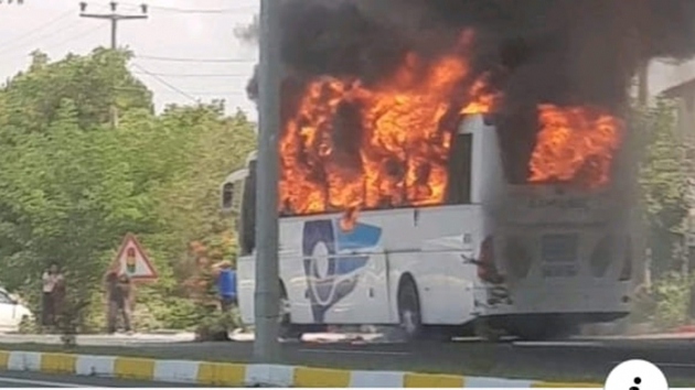 Balkesir'de yolcu otobsnde yangn facias: 5 kii hayatn kaybetti