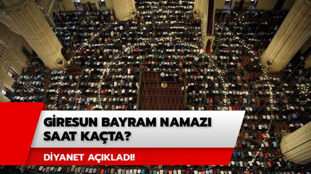 Giresun Kurban Bayram namaz saati