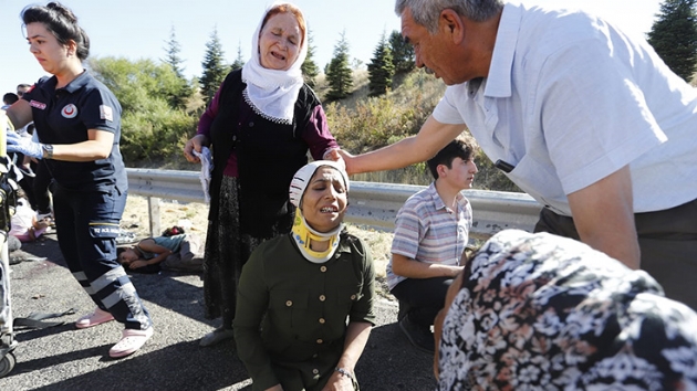 Ankara Kuzey evre Yolu'nda kaza: ok sayda yaral var