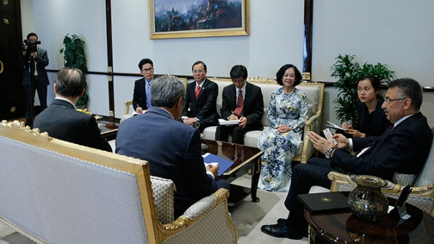 Cumhurbakan Yardmcs Fuat Oktay, Truong Thi Mai ve beraberindeki heyeti kabul etti