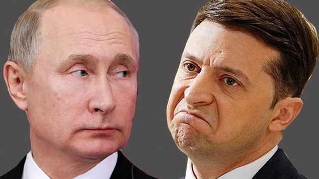 Putin ile Ukrayna lideri Zelenskiy grt