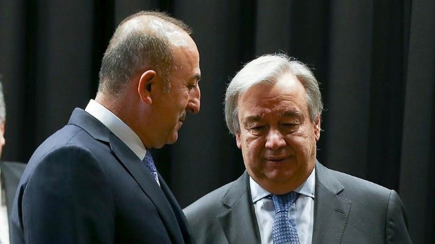 avuolu, BM Genel Sekreteri Guterres ile grt