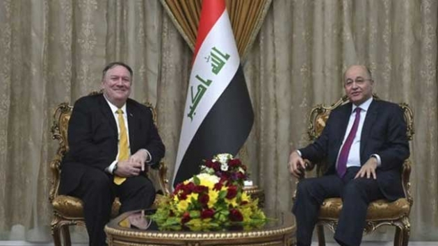  Irak Cumhurbakan Salih, Pompeo ile grt