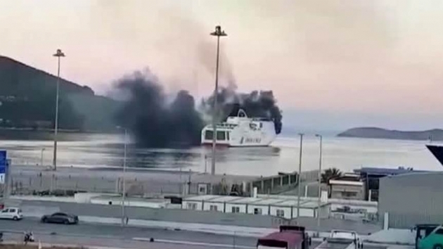 Yunanistan'da yolcu feribotunda yangn: 600 kii tahliye edildi