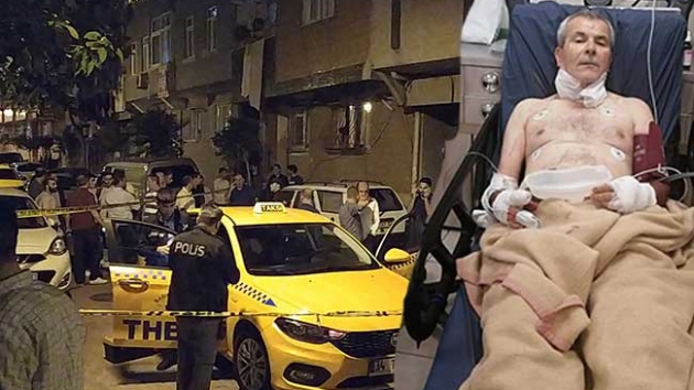 Zeytinburnu'nda gasp edilmek istenen taksici boazndan bakland