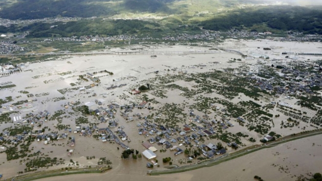 Japonya'daki tayfun felaketinde l says 40'a kt