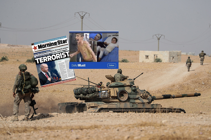 �ngilizlerden �irkin alg� operasyonu... Ba�kan Erdo�an ve harekat� hedef ald�lar