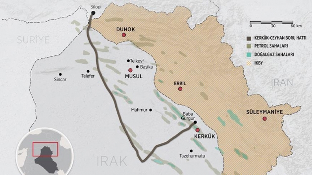 Yeni Kerkk-Ceyhan petrol boru hatt iin almalar sryor       