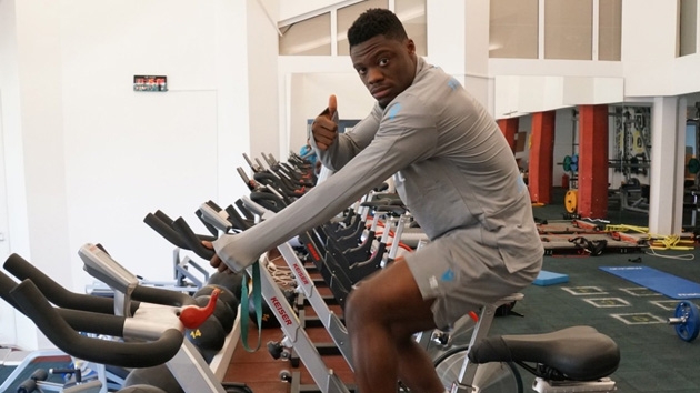 Trabzonspor'da sakatln atlatan Caleb Ekuban, idmanlara balad