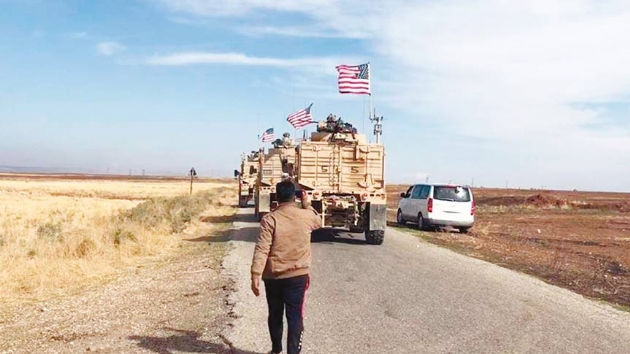ABD ordusu YPG/PKKyla petrol iin ortak devriyede