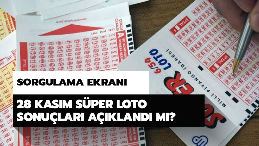 28 Kas�m S�per Loto sonu�lar� belli oldu! MP� 28 Kas�m S�per Loto �ekili� sonucu sorgulama ekran� 
