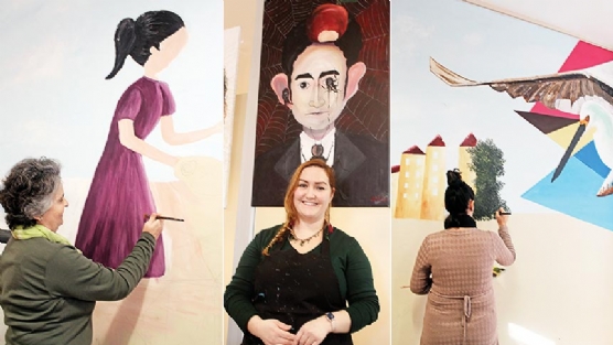 Sanatla hayata sarldlar