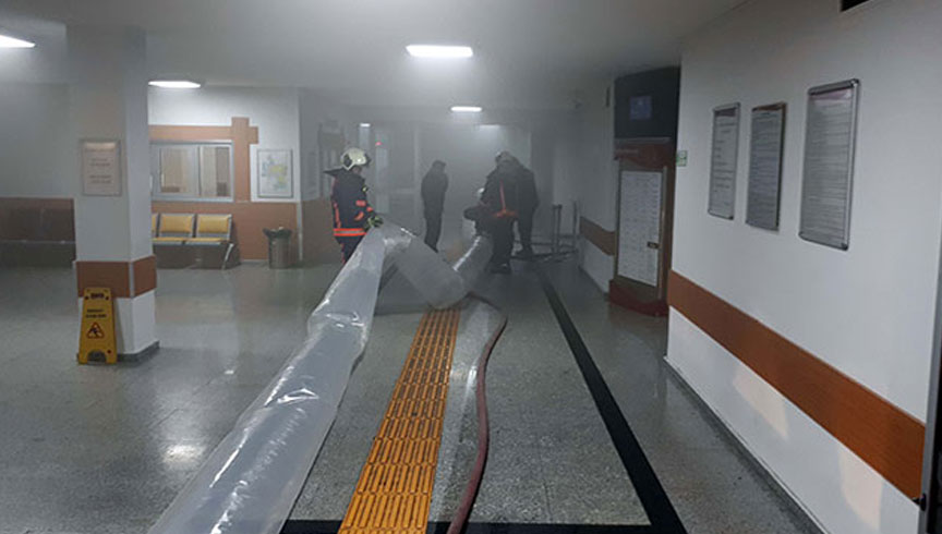  Ankara'da hastane ar�ivinde yang�n 