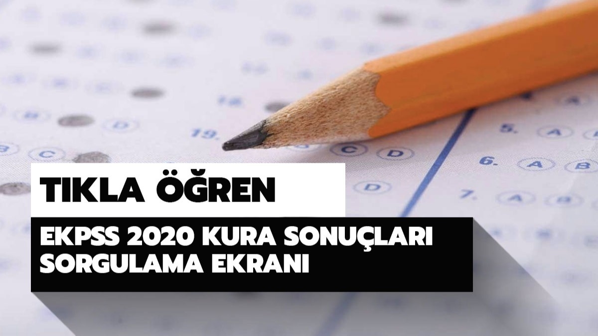 EKPSS kura sonular sorgulama sayfas: EKPSS kura sonular akland! 
