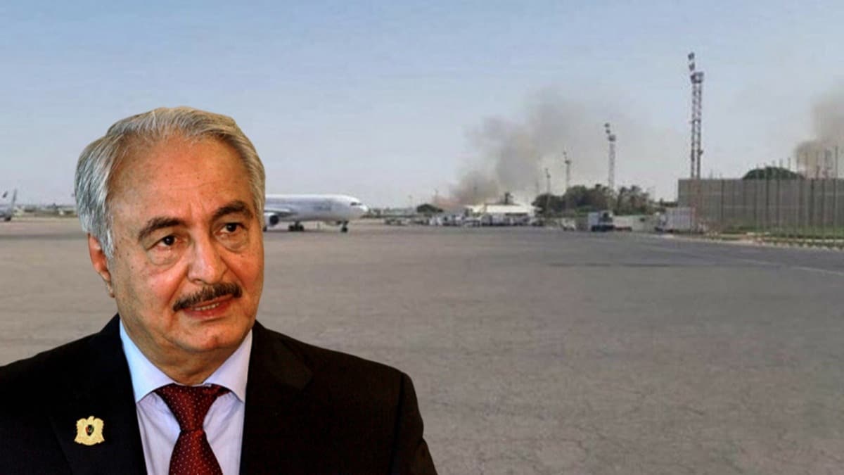 Son dakika... Libya'daki UMH gleri: Hafter milisler Mitiga Havalimann grad fzeleriyle vurdu