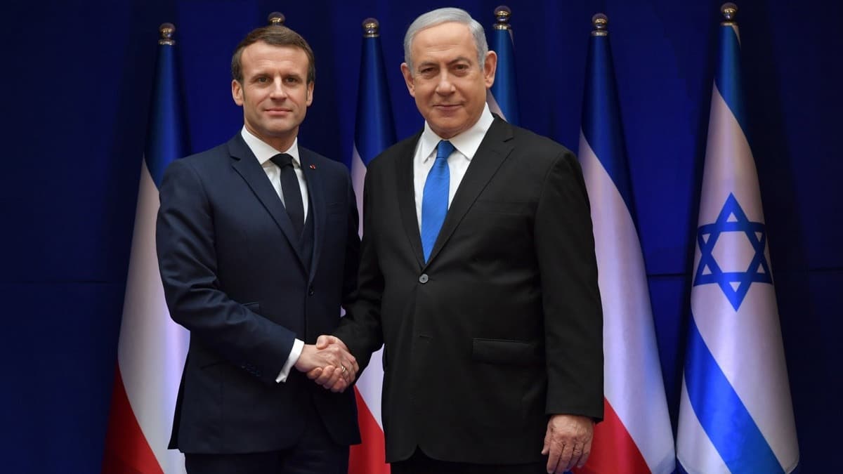 Macron'la gren Netanyahu: Trkiye ve Libya gibi birok konuyu ele aldk