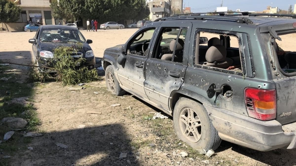 Hafter milislerinin Trablus'a topu saldrsnda 5 sivil yaraland