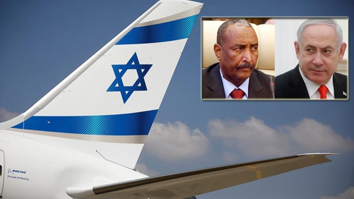 srail'e ait bir uak, Netanyahu-Burhan grmesinden sonra ilk kez Sudan hava sahasn kulland