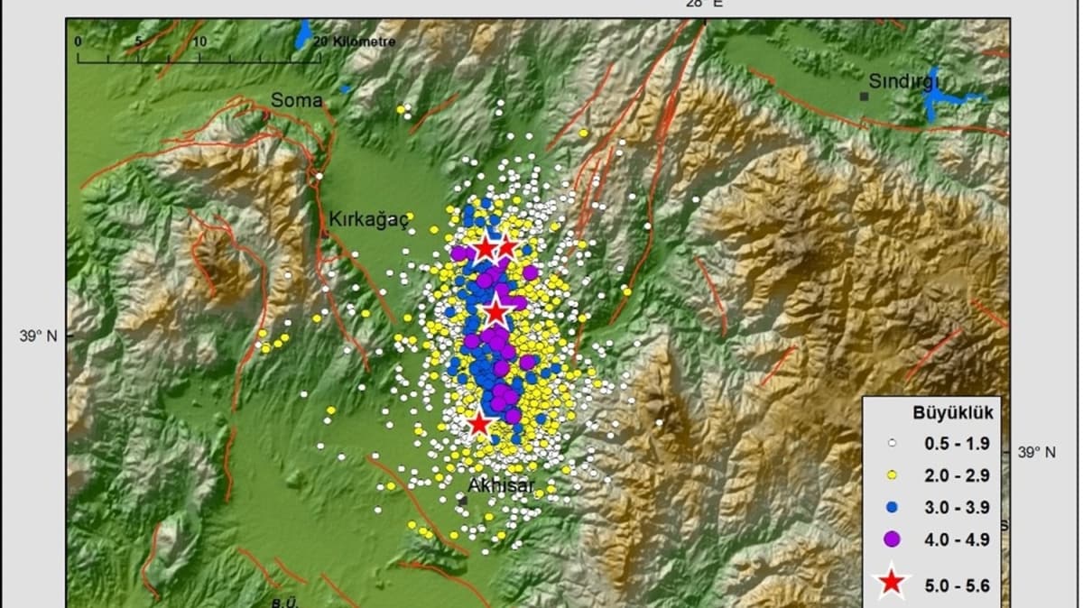 Manisa'da 28 gnde 3 bin 774 deprem kaydedildi  