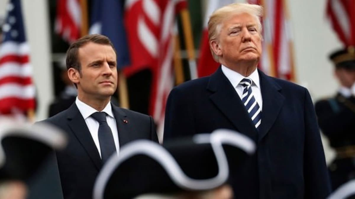 Trump ve Macron, telefonda NATO'yu grt 
