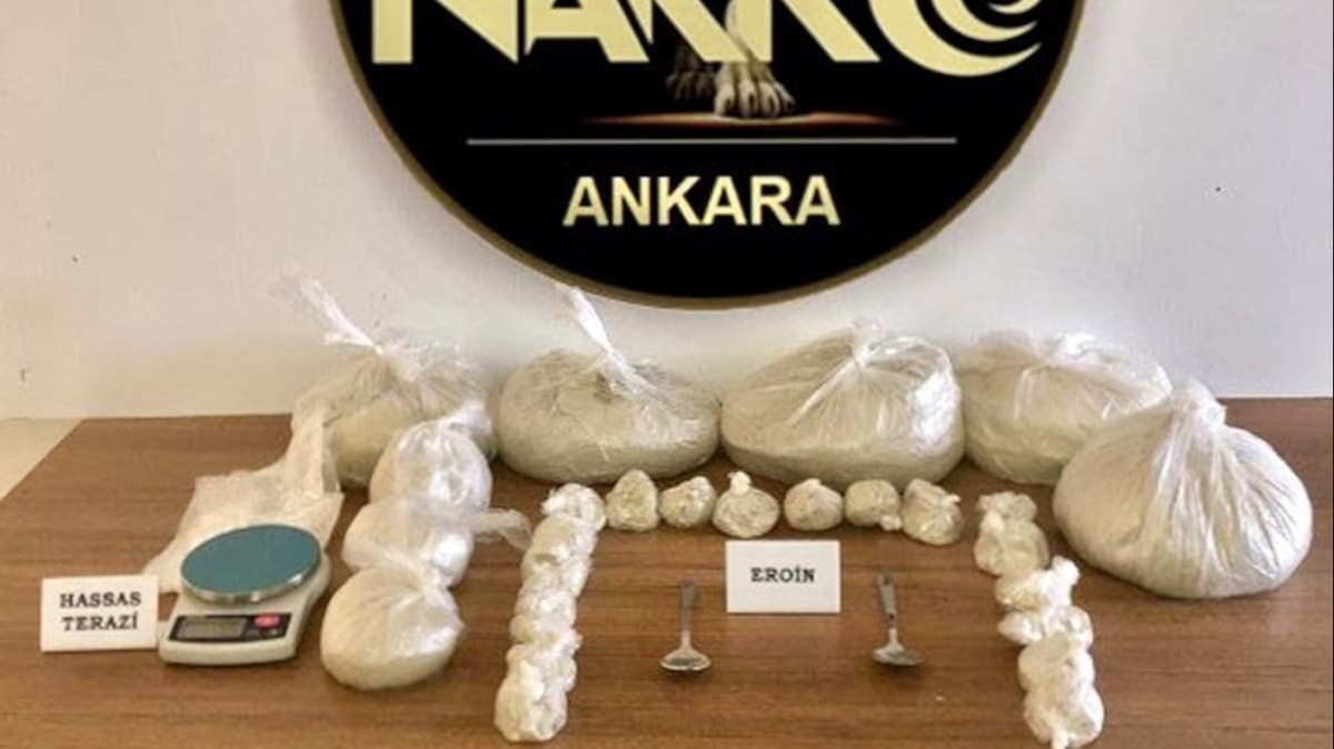 Ankara'da 17,5 kilogram eroin ele geirildii operasyonda bir kii tutukland