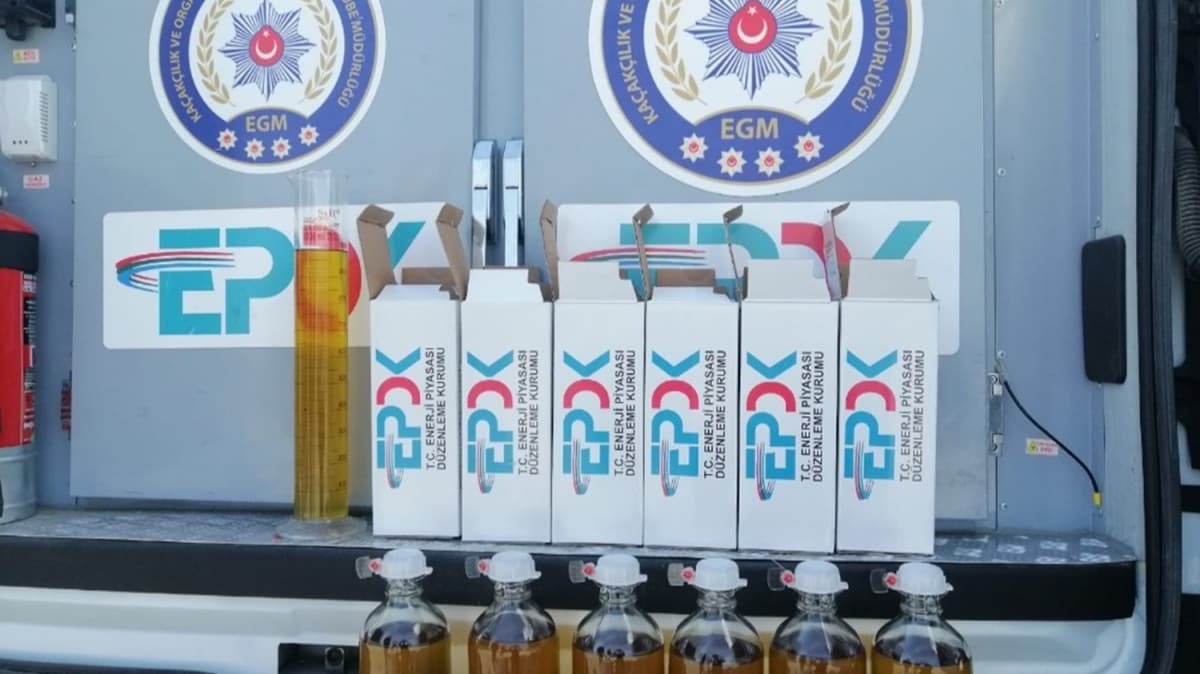 28 bin 300 litre ka�ak akaryak�t ele ge�irildi 
