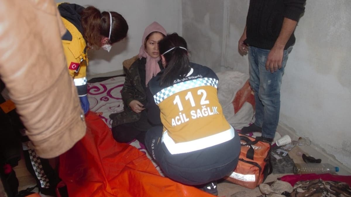 Yunan askerlerinin parasn alp gnderdii hamile kadn hastaneye kaldrld