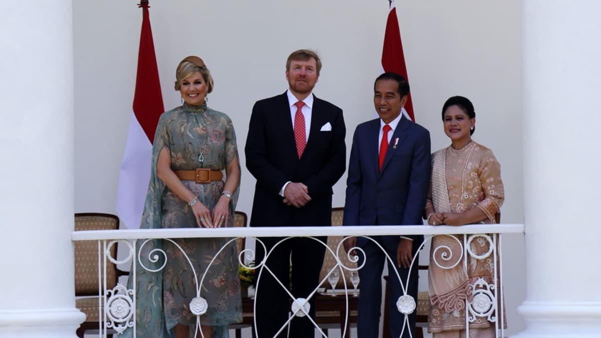 Hollanda Kral Willem Alexander ve ei Kralie Maxima Endonezya'da