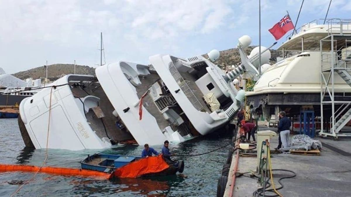 Suudi prense Yunanistan'da ok! 78 milyon dolarlk yat alabora oldu