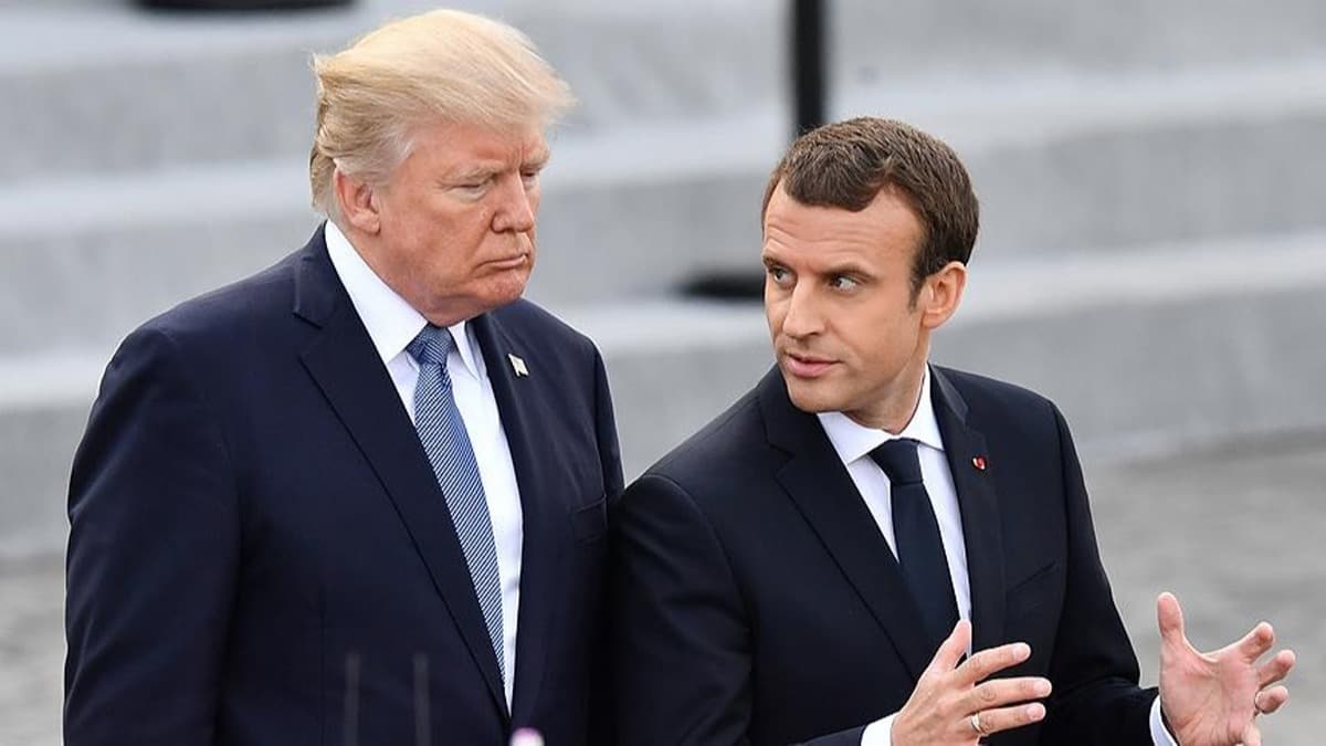Trump ve Macron koronavirs grt